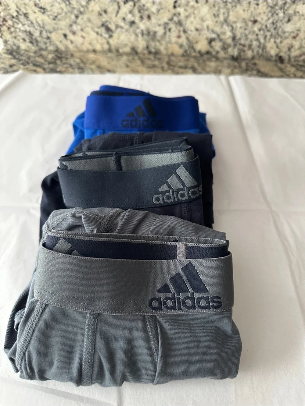 adidas Men's Boxer Briefs Pack - Gray & Blue